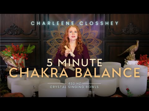 5-Minute Chakra Balance, Quick Energy Reset and Grounding Meditation with Crystal Singing Bowls 432Hz