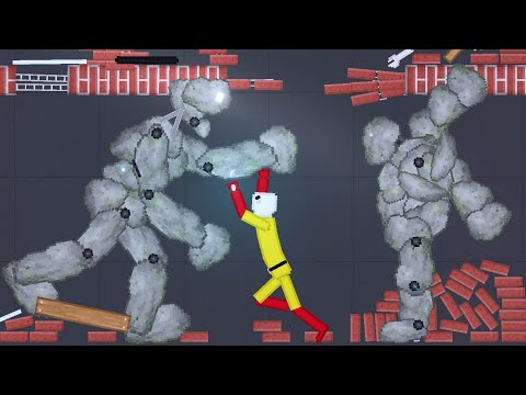 Saitama VS Stone Golems in People Playground