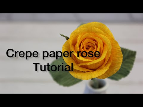 Crepe paper rose tutorial | How to make paper flower | DIY paper decor