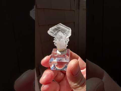 New Find! Natural Amethyst crystal with Selenite. Piedra Parada, Tatatila Mun., Veracruz, Mexico