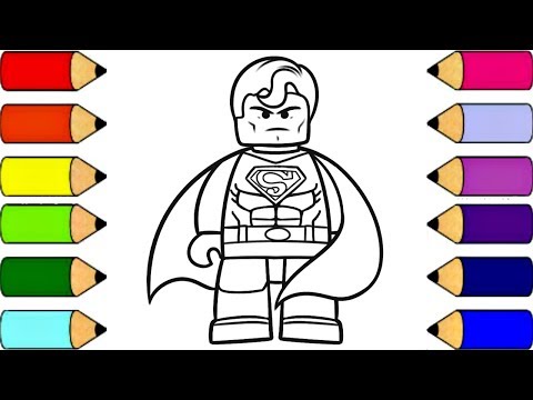 Lego Superman Coloring Pages for Kids | Learn Colors for Kids
