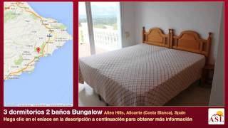 preview picture of video '3 dormitorios 2 baños Bungalow se Vende en Altea Hills, Alicante (Costa Blanca), Spain'