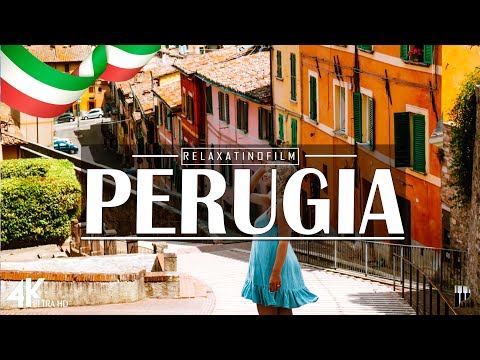 Beautiful Perugia 4K • Relaxing Italian Music, Instrumental Romantic • Video 4K UltraHD