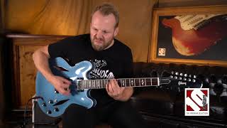 Video thumbnail for 2014 Gibson DG 335 Dave Grohl Signature Pelham Blue | Guitar Demo by Ten Guitars TV