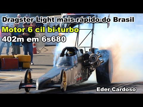 Dragster Light 6 cil (de Opala!) bi-turbo - Recorde no Velopark!