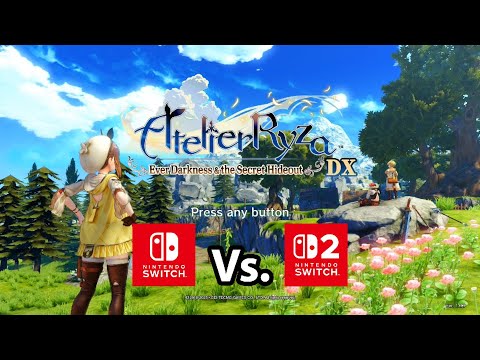 Atelier Ryza: Ever Darkness & Secret Hideout Nintendo Switch 1 vs. Nintendo Switch 2 comparison