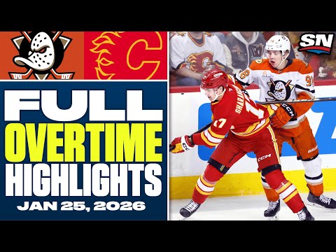 Ducks at Flames | FULL Overtime Highlights - January 25, 2026