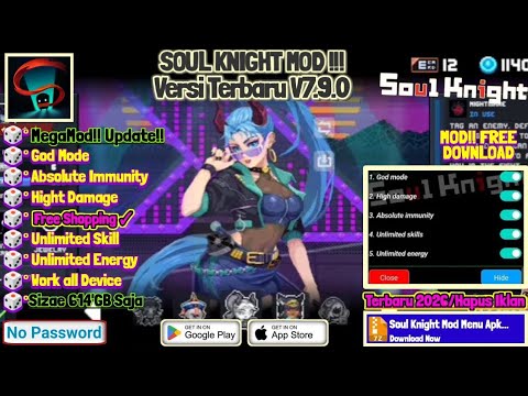 Soul Knight Update V7.9.0 MOD Menu Apk Unlimited Gems, God Mode, Unlock all Character No password