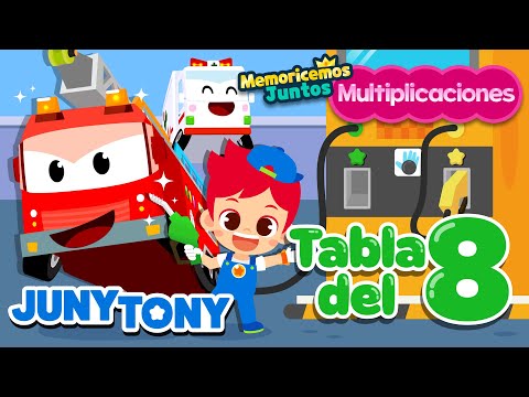 Canción de la Tabla del 8 | Multiplicaciones | Canciones Infantiles | JunyTony en español