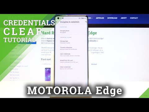 How to Clear Credentials in MOTOROLA Edge – Remove All Licenses