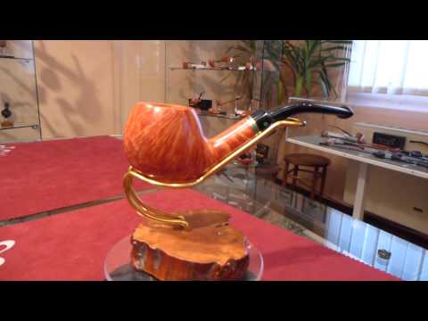 Briar pipe Clairmont half bent apple freehand handmade -  eBay item number: 181320163939