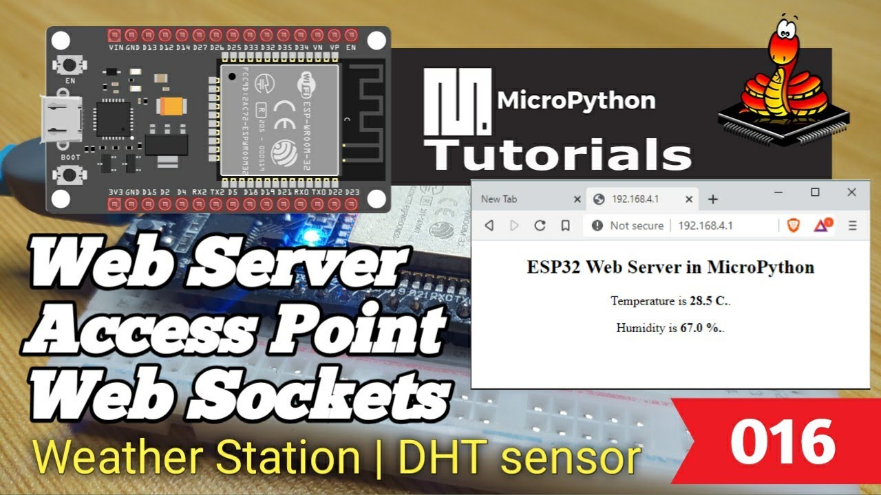 016 - ESP32 MicroPython: Web Server | ESP32 Access Point Mode in MicroPython