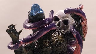 I made Godzilla fighting a Giant Zombie Octopus