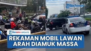 Viral Mobil Lawan Arah Tabrak Sejumlah Kendaraan, Diamuk Massa hingga Tembakan Peringatan Polisi