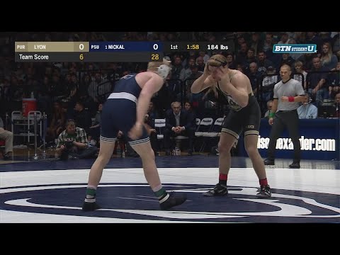 Big Ten Wrestling: 184 LBs - Purdue's Max Lyon vs. Penn State's Bo Nickal