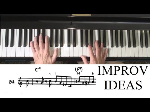 IMPROV ideas ALL INSTRUMENTS from the bebop play book. Jazz Piano College.