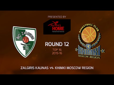 Highlights: Top 16, Round 12, Zalgiris Kaunas 71-76 Khimki Moscow Region