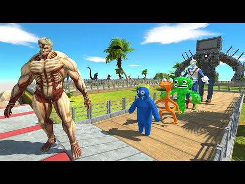 Armored Titan Oasis Death Run VS Titan Tvman - Animal Revolt Battle Simulator