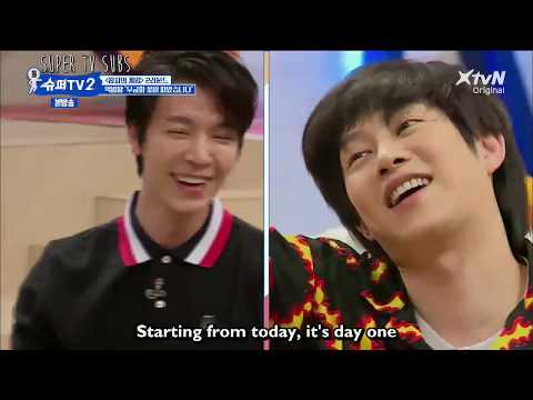 Donghae saving  kim Heechul with an unexpected kiss