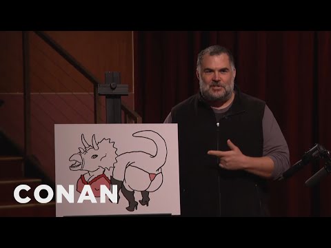 Enjoy Tony The Cameraman's Sexy Dinosaur Drawings | CONAN on TBS