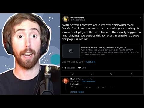 Asmongold Reacts To WarcraftDevs Tweet On Twitter
