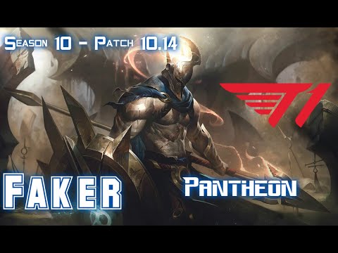 T1 Faker PANTHEON vs CASSIOPEIA Mid - Patch 10.14 KR Ranked