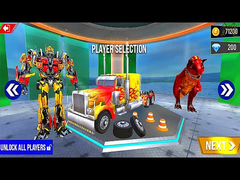 Flame Optimus Prime Truck Dinosaur Robot Transform Game 2020 - Android Gameplay