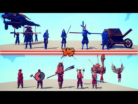 DYNASTY Team VS VIKING Team  | Totally Accurate Battle Simulator TABS