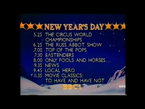 BBC1 link & closedown announcer Lorna Stevens 31st December 1986