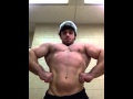 Posing in lockeroom after shoulders 