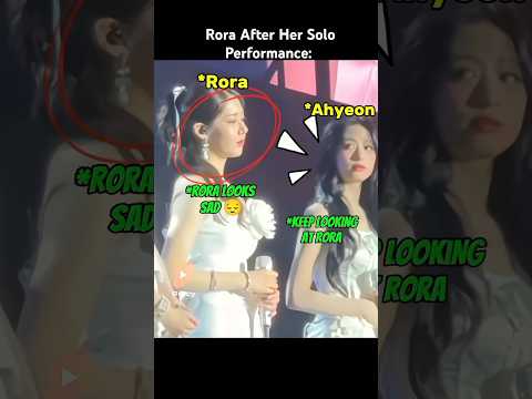 Ahyeon Notices Rora Looks Sad After Solo Performance 🥹#babymonster #ahyeon #fypシ゚viral #shorts