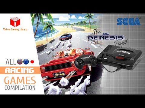 All SEGA Genesis/Mega Drive Racing Games Compilation - Every Game (US/EU/JP/BR)