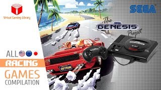 All SEGA Genesis/Mega Drive Racing Games Compilation - Every Game (US/EU/JP/BR)
