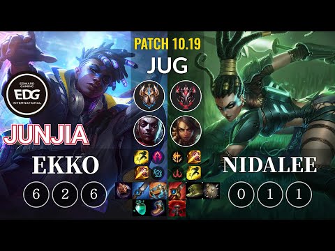 EDG JunJia Ekko vs Nidalee Jungle - KR Patch 10.19