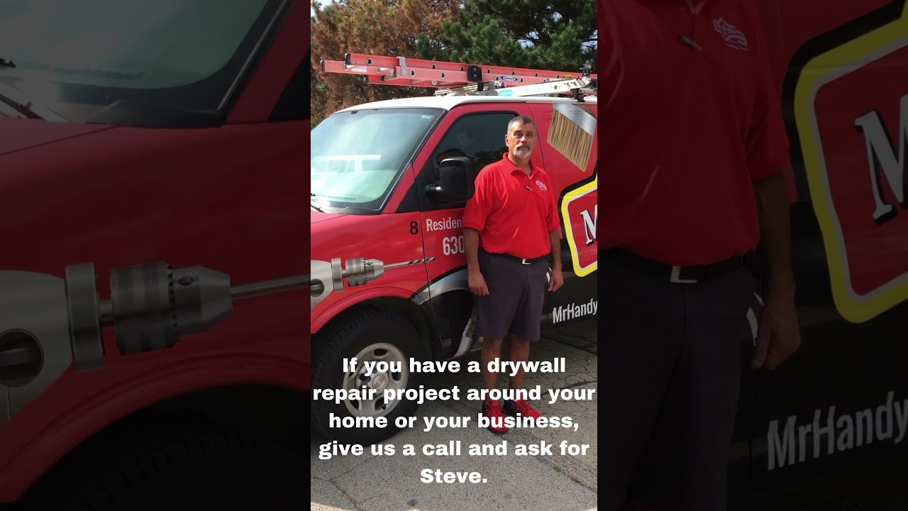 Mr.Handyman Wheaton-Hinsdale drywall repair project in a home in Palatine, IL.