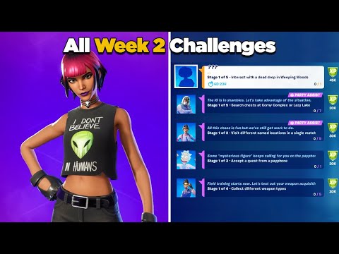 Fortnite All Week 2 Challenges Guide Epic and Legendary Quests