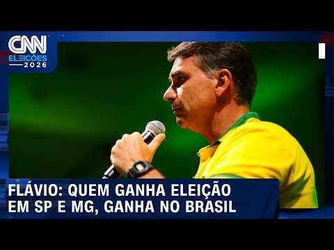Em Belo Horizonte, Flávio diz que quem ganha SP e MG “ganha no Brasil” | CNN AGORA