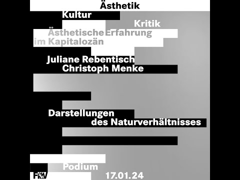 „Darstellungen des Naturverhältnisses“ | Podium mit Juliane Rebentisch & Christoph Menke