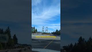 Tacoma narrow bridge &amp; Mt Rainier #swinging #bridge #rainier