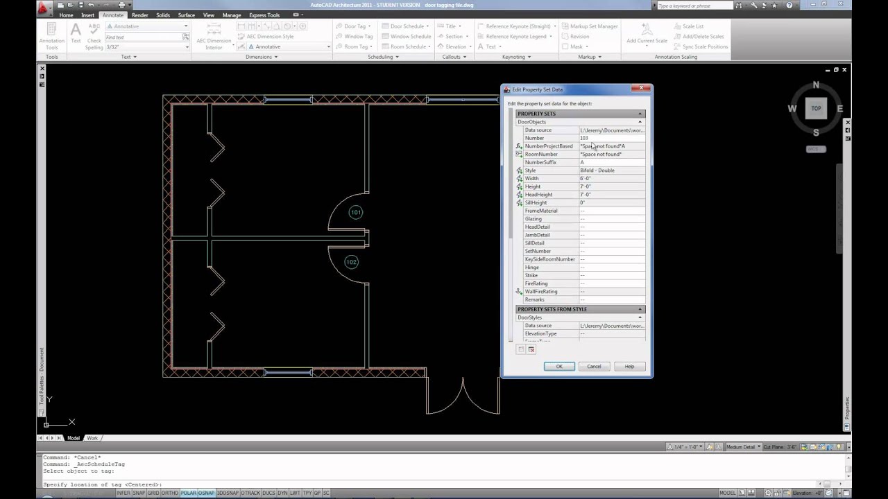 ACA:  Door & window tags