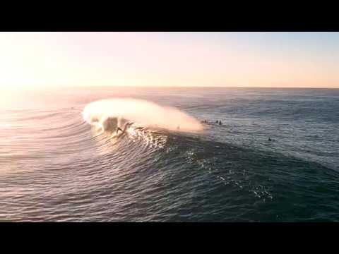 Aerial footage of surfers at Voodoo 