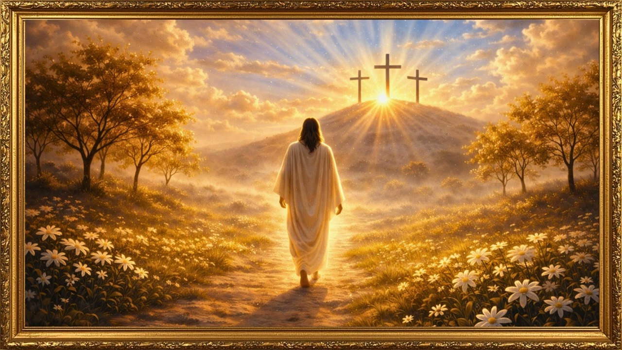 Jesus Walking to the Crosses | Hallelujah! He Is Risen | Christian TV Art 4K