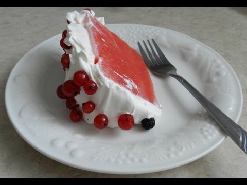 How to Make WATERMELON CAKE with WHIPPED CREAM ICING and FRESH FRUITS WATERMELON CAKE with COOL WHIP Video