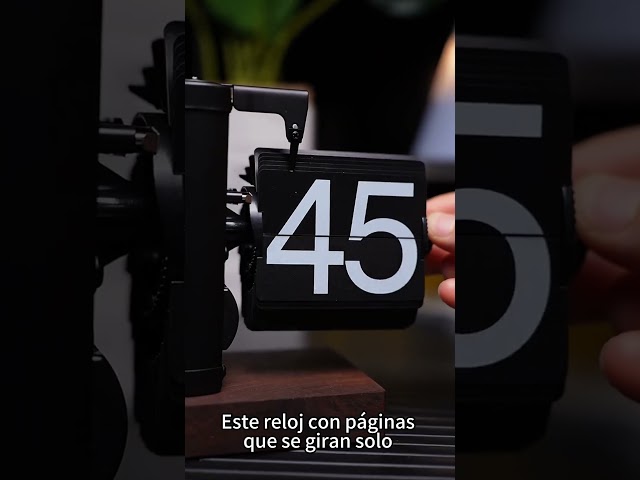 Vídeo relacionado con Framan Flip Clock Retro Relojes de Sobremesa Modernos. Cuarzo, Base de Metal y láminas de plástico