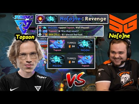 Topson vs No[o]ne :TUNDRA SMG MIDLANE BATTLE At SERVER EU
