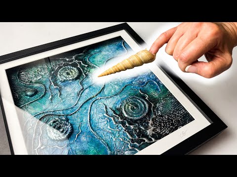 Tissue Paper + STRING?? Unbelievable Mixed Media Art | AB Creative Tutorial