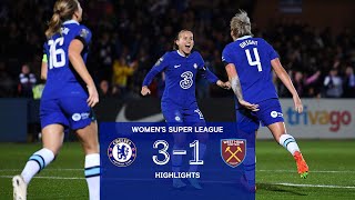 Chelsea Women 3-1 West Ham United FC Women | WSL Highlights