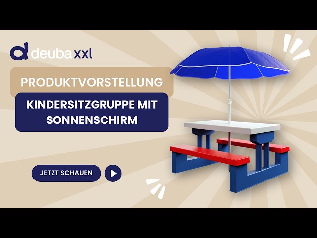 Video Teaser für SPIELWERK® Kindersitzgruppe mit Sonnenschirm