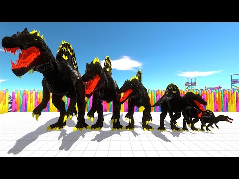 DEATH RUN vs EVOLUTION OF BATMAN SPINOSAURUS - Animal Revolt Battle Simulator