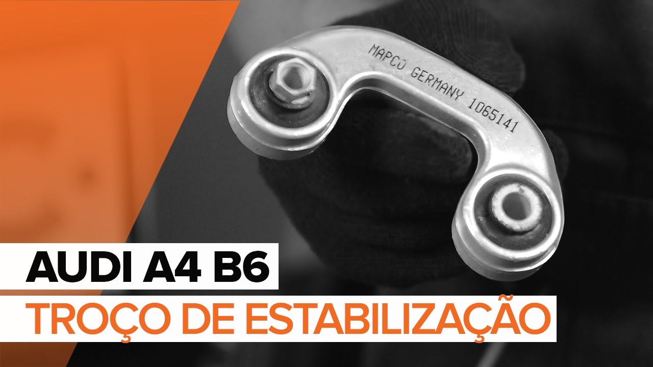 Como mudar tirante da barra estabilizadora da parte dianteira em Audi A4 B6 - guia de substituição